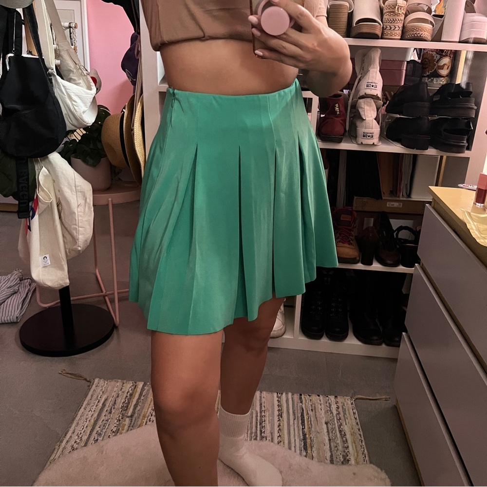 Urban outfitters Green Pleated Skirt